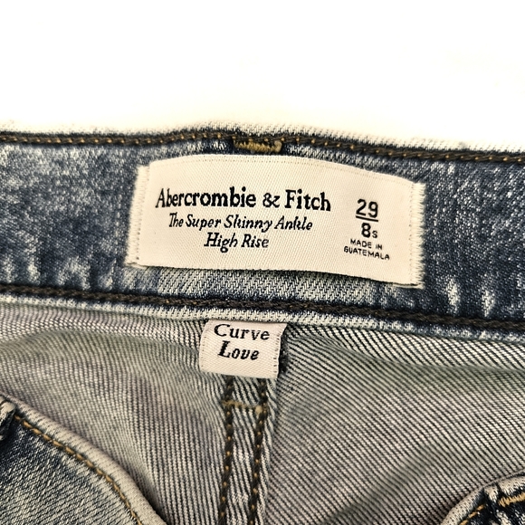 Abercrombie & Fitch Curve Love Super Skinny Ankle High Rise Jeans 29 Short - Picture 3 of 6